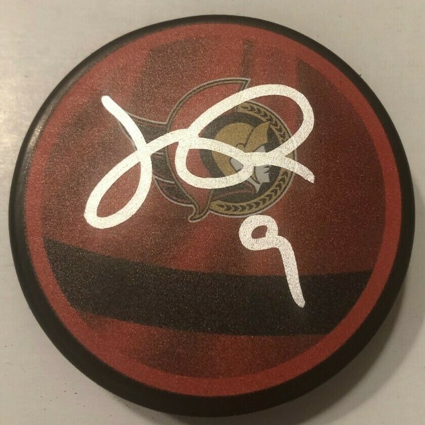 JOSH NORRIS SIGNED OTTAWA SENATORS HOCKEY PUCK W/ CASE COA