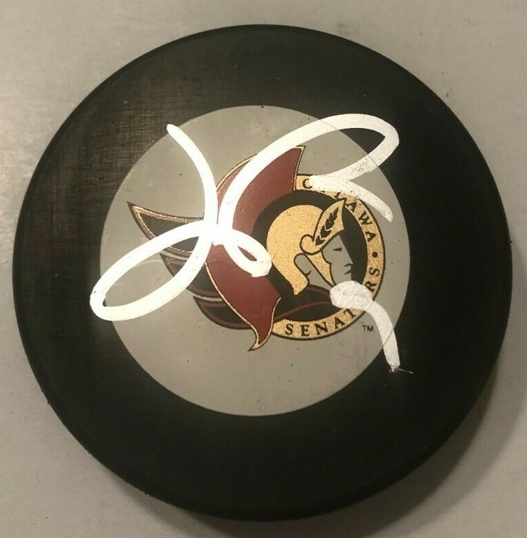 JOSH NORRIS SIGNED OTTAWA SENATORS HOCKEY PUCK W/ CASE COA