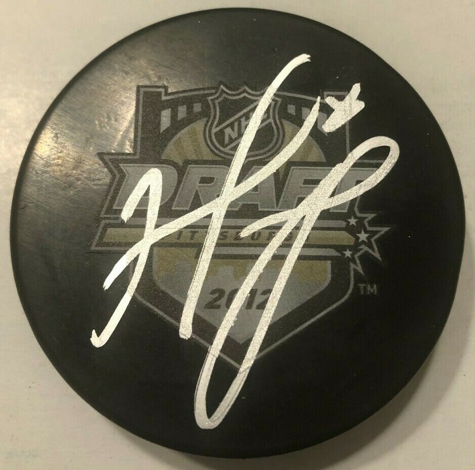 MATT MURRAY SIGNED 2012 NHL DRAFT HOCKEY PUCK W/ CASE PENGUINS SENATORS COA