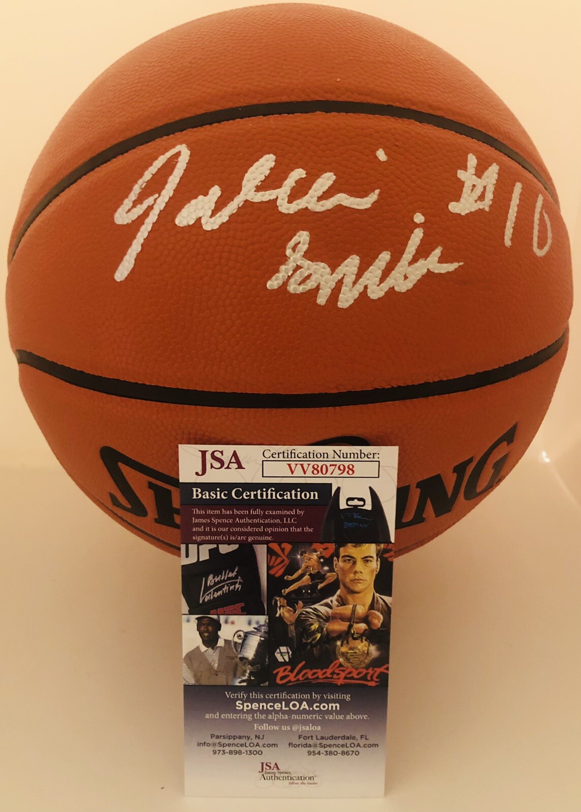 JABARI SMITH JR SIGNED SPALDING NBA BASKETBALL AUBURN HOUSTON ROCKETS JSA COA