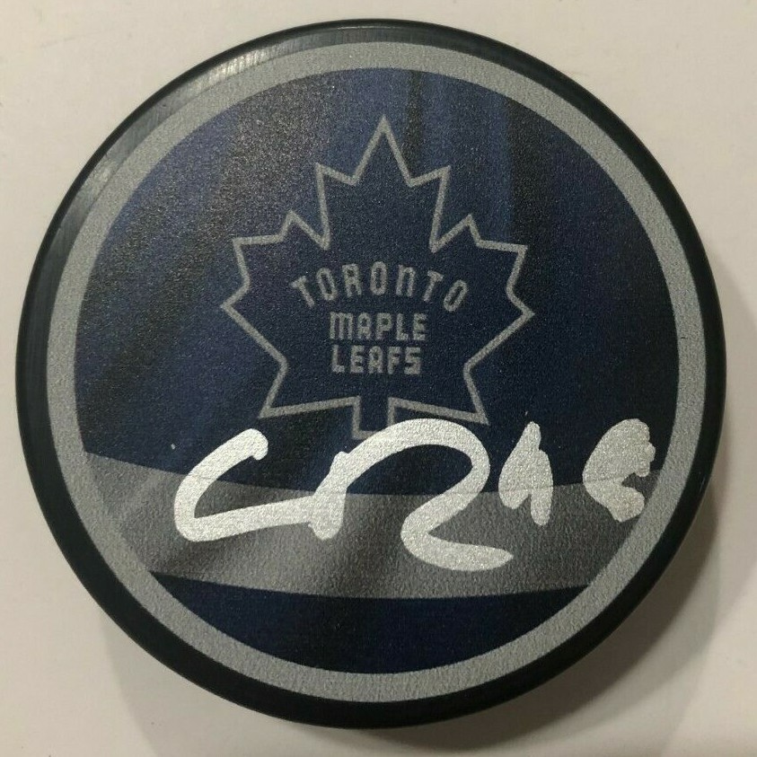 CARL DAHLSTROM SIGNED TORONTO MAPLE LEAFS HOCKEY PUCK W/ CASE COA