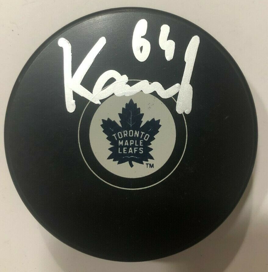 DAVID KAMPF SIGNED TORONTO MAPLE LEAFS HOCKEY PUCK W/ CASE COA