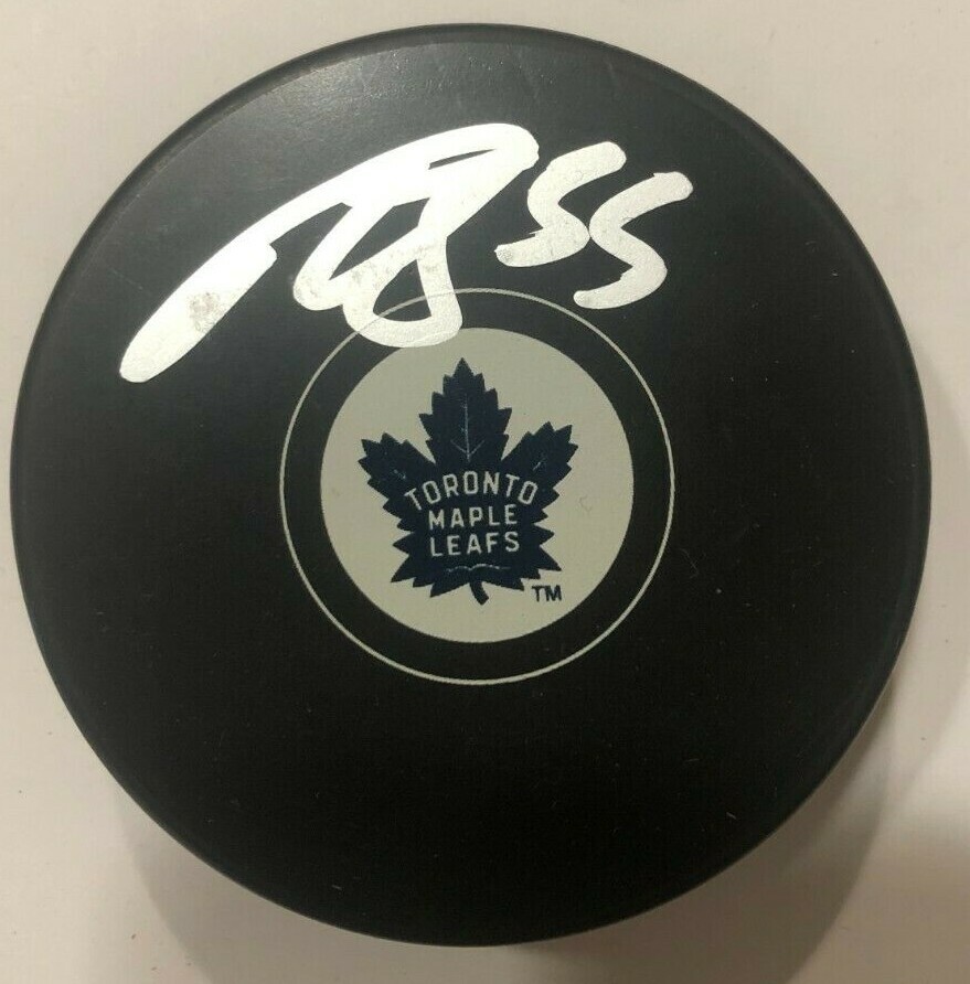 MARK GIORDANO SIGNED TORONTO MAPLE LEAFS HOCKEY PUCK W/ CASE COA