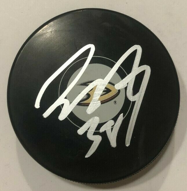 DEREK GRANT SIGNED ANAHEIM DUCKS HOCKEY PUCK W/ CASE COA