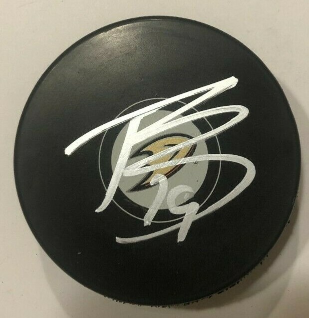 TROY TERRY SIGNED ANAHEIM DUCKS HOCKEY PUCK W/ CASE COA