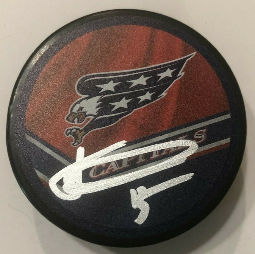 JAKUB VRANA SIGNED WASHINGTON CAPITALS HOCKEY PUCK W/ CASE COA
