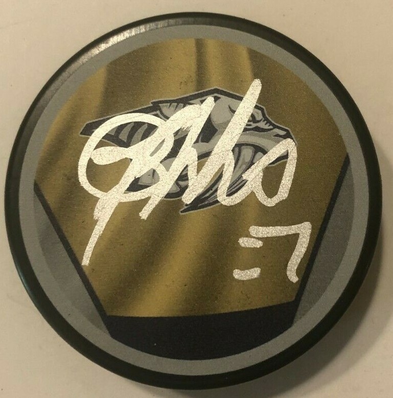 DANTE FABBRO SIGNED NASHVILLE PREDATORS HOCKEY PUCK W/ CASE COA