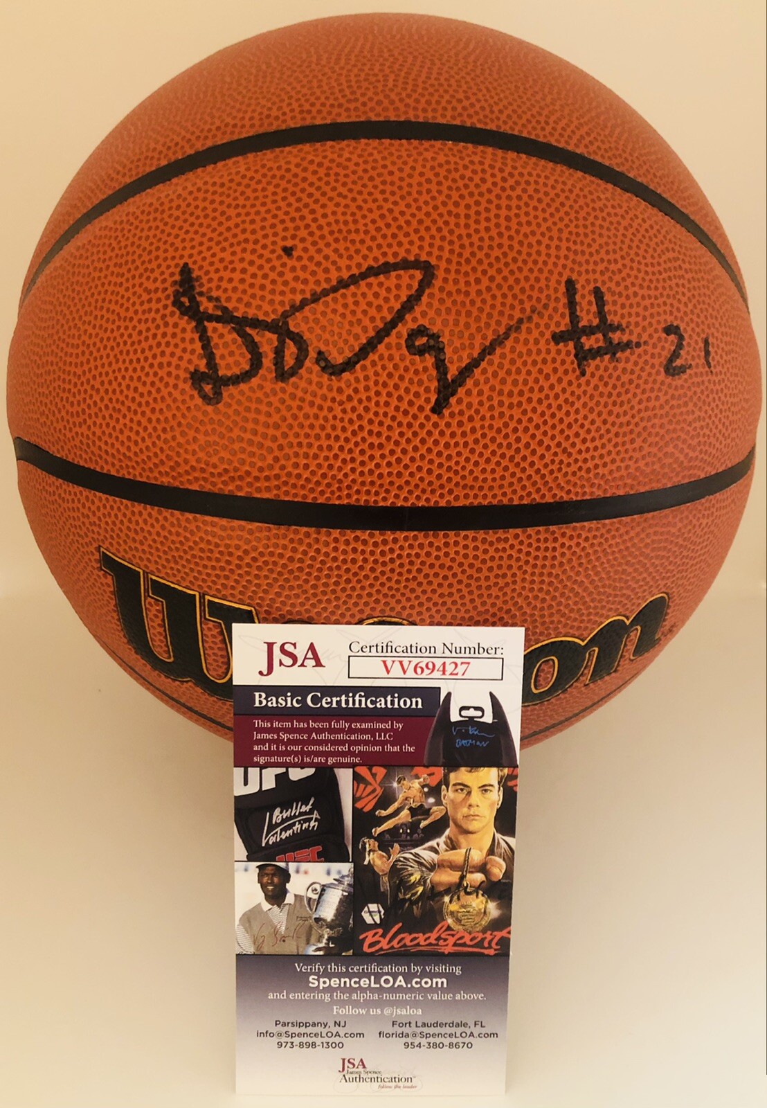 DJ WAGNER SIGNED WILSON NBA BASKETBALL ARKANSAS RAZORBACKS JSA COA