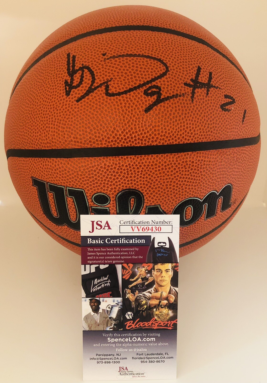 DJ WAGNER SIGNED WILSON NBA BASKETBALL UNIVERSITY OF ARKANSAS RAZORBACKS JSA COA
