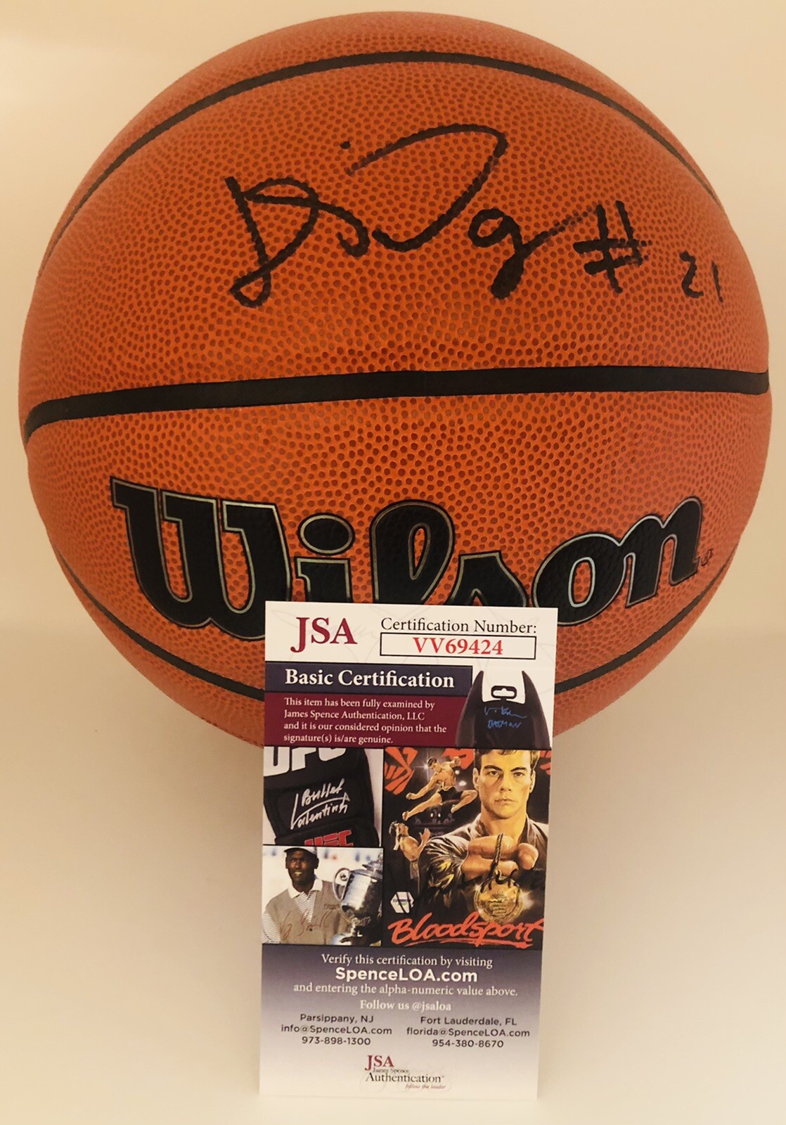 DJ WAGNER SIGNED WILSON NBA BASKETBALL ARKANSAS RAZORBACKS JSA COA