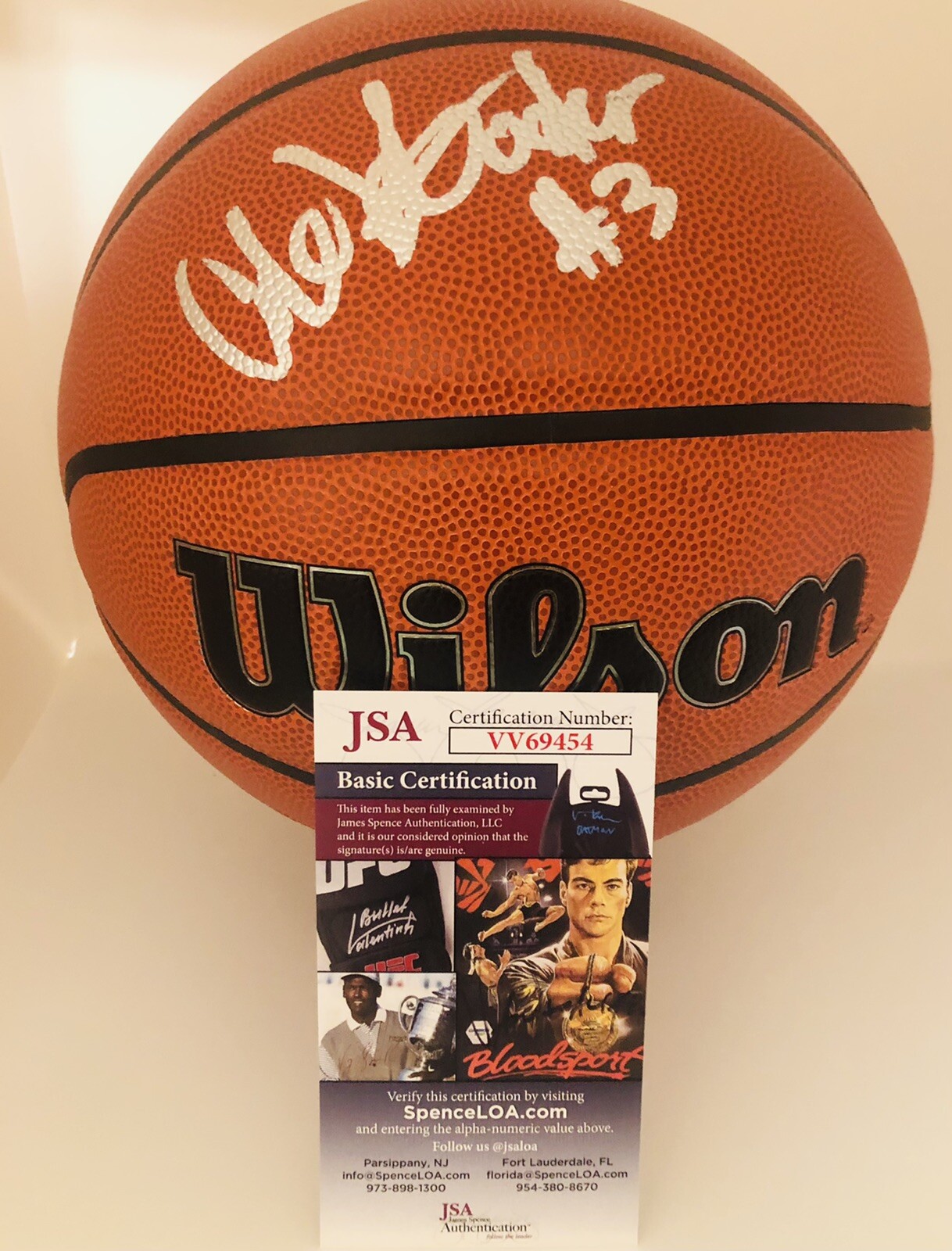 CALEB FOSTER SIGNED WILSON NBA BASKETBALL DUKE UNIVERSITY BLUE DEVILS JSA COA