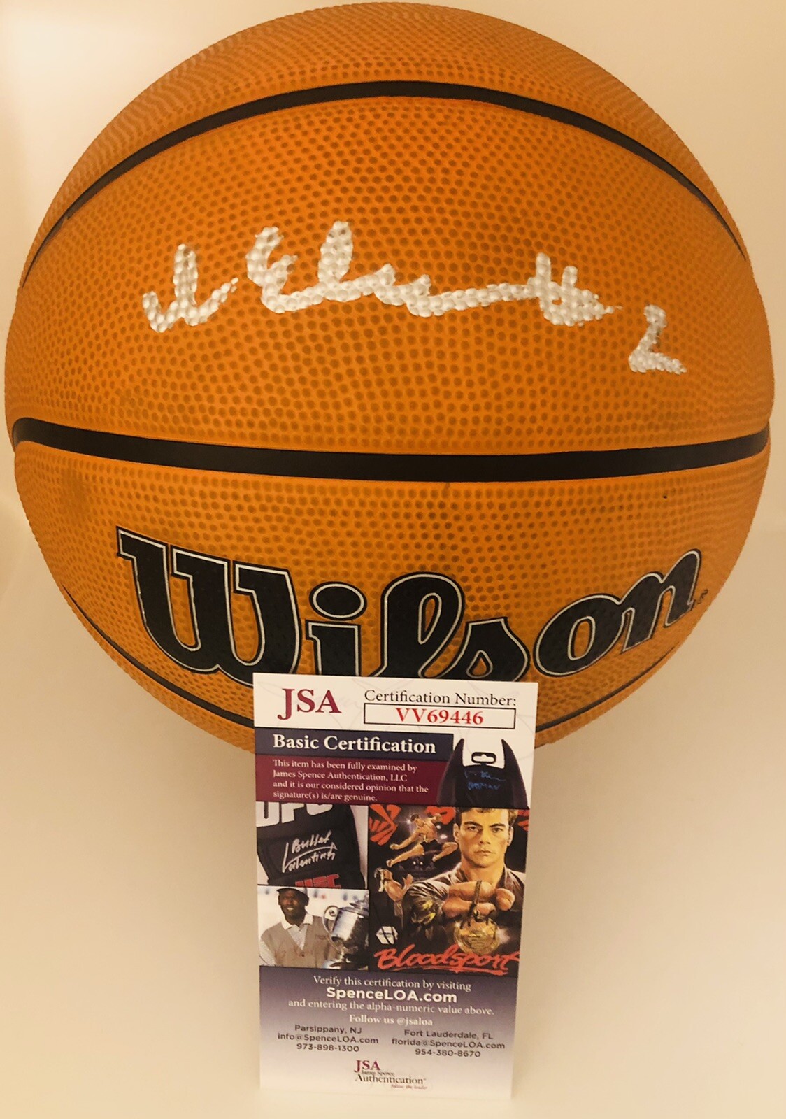 ISAIAH ELOHIM SIGNED WILSON NBA BASKETBALL USC TROJANS JSA COA