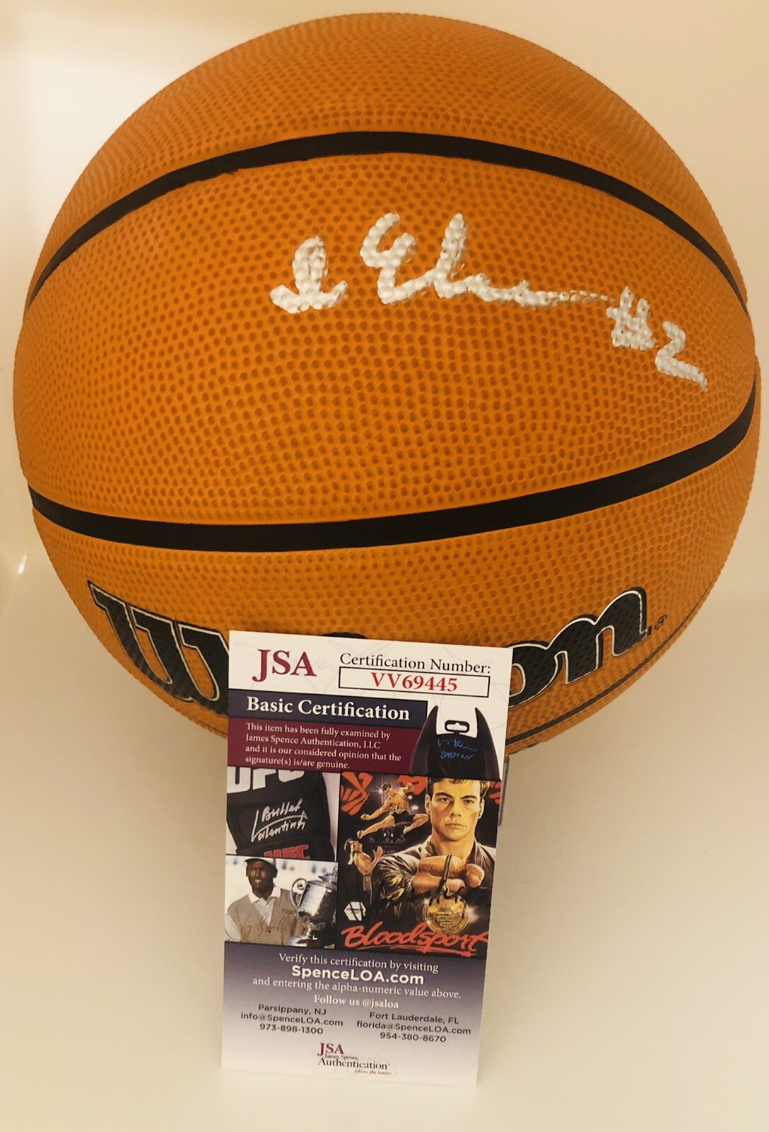 ISAIAH ELOHIM SIGNED WILSON NBA BASKETBALL USC TROJANS JSA COA