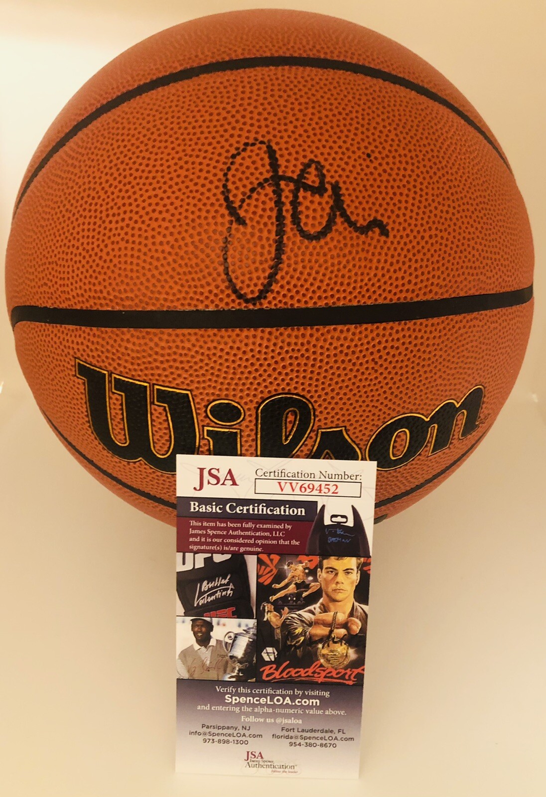 JAHKI HOWARD SIGNED WILSON NBA BASKETBALL AUBURN TIGERS JSA COA