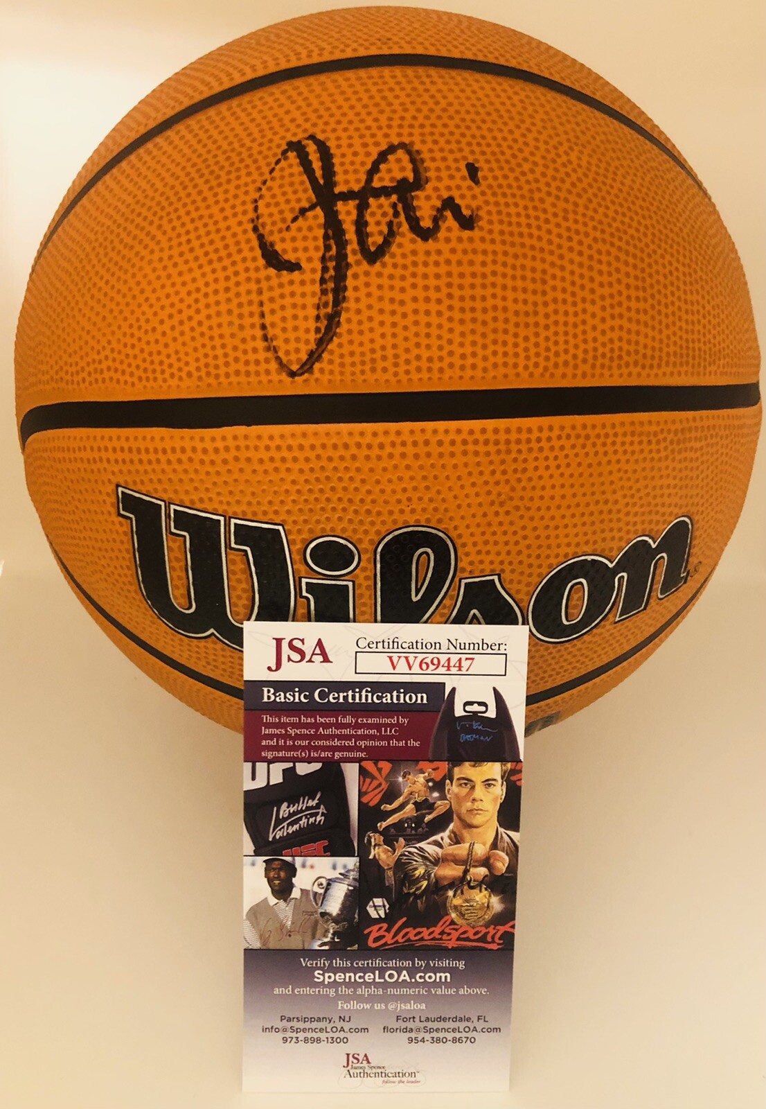 JAHKI HOWARD SIGNED WILSON NBA BASKETBALL AUBURN TIGERS JSA COA