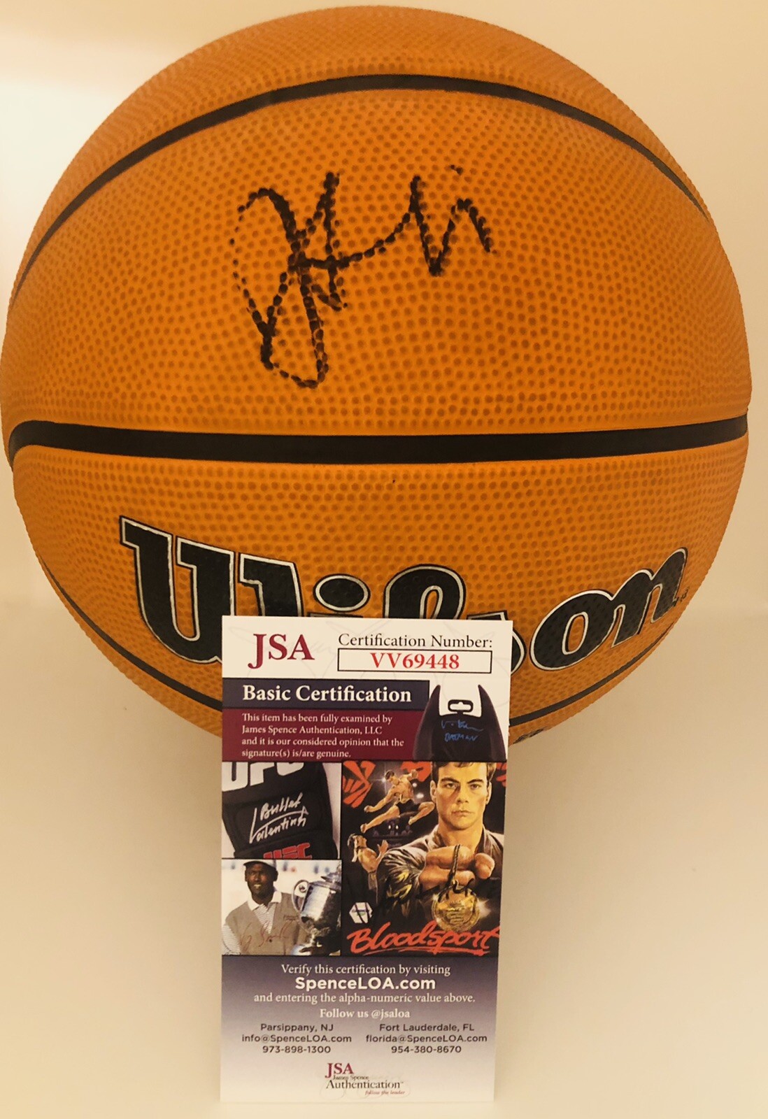 JAHKI HOWARD SIGNED WILSON NBA BASKETBALL AUBURN TIGERS JSA COA