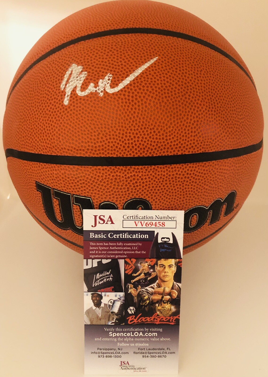 RON HOLLAND SIGNED WILSON NBA BASKETBALL FUTURE SUPERSTAR JSA COA