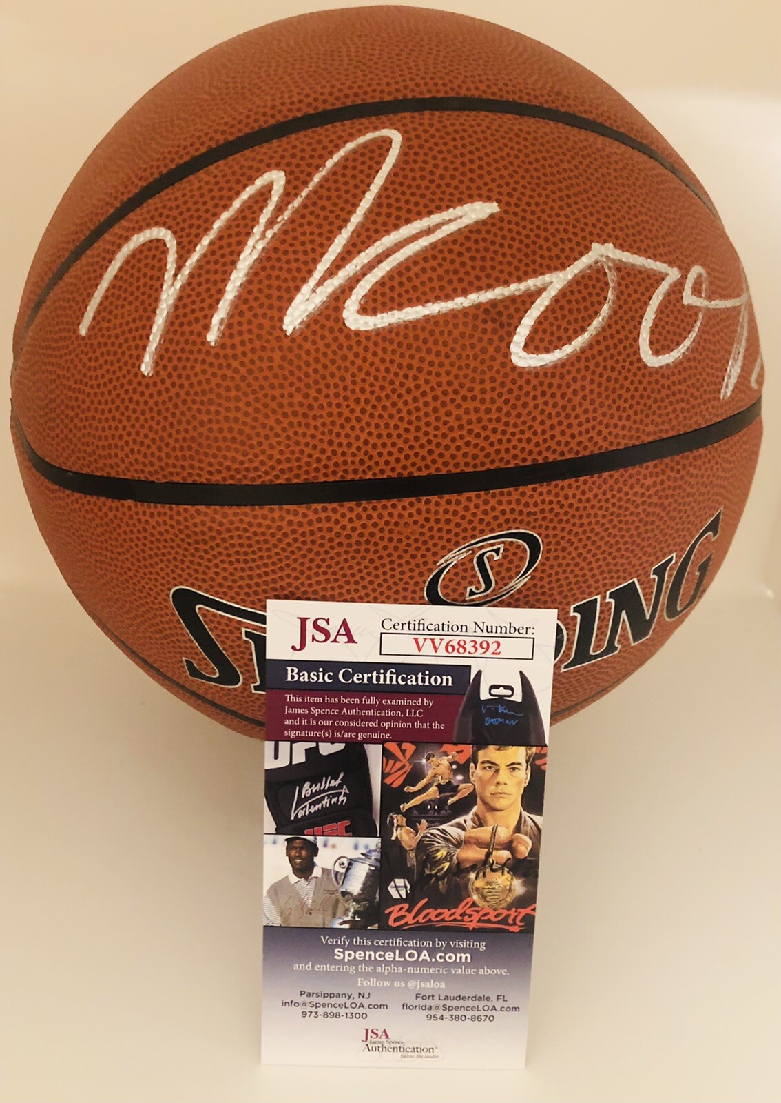 MOOKIE COOK SIGNED SPALDING NBA BASKETBALL OREGON DUCKS JSA COA