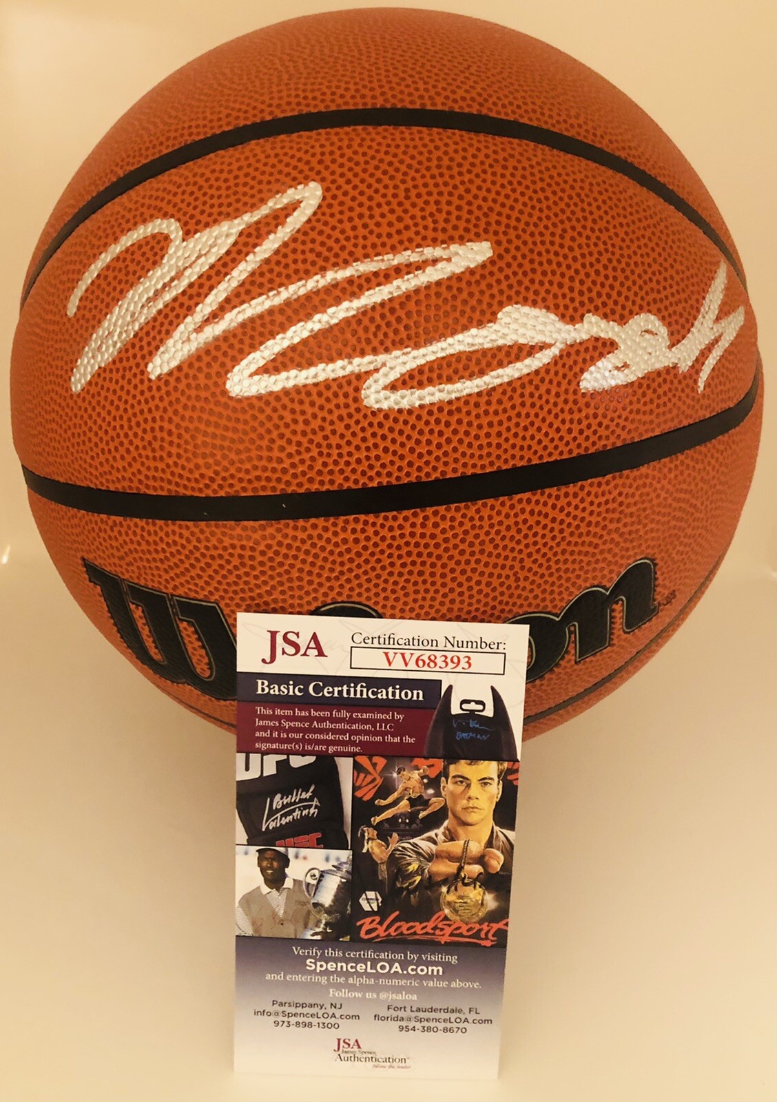MOOKIE COOK SIGNED WILSON NBA BASKETBALL OREGON DUCKS JSA COA