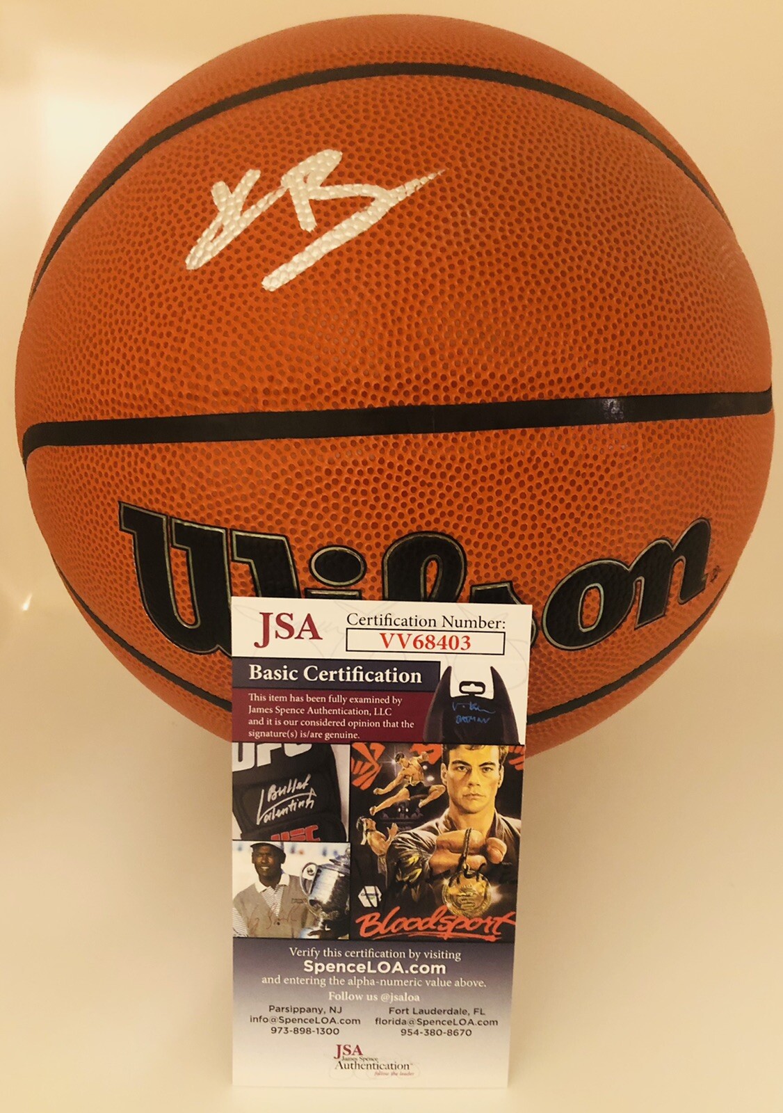 KYLAN BOSWELL SIGNED WILSON NBA BASKETBALL ILLINOIS FIGHTING ILLINI JSA COA