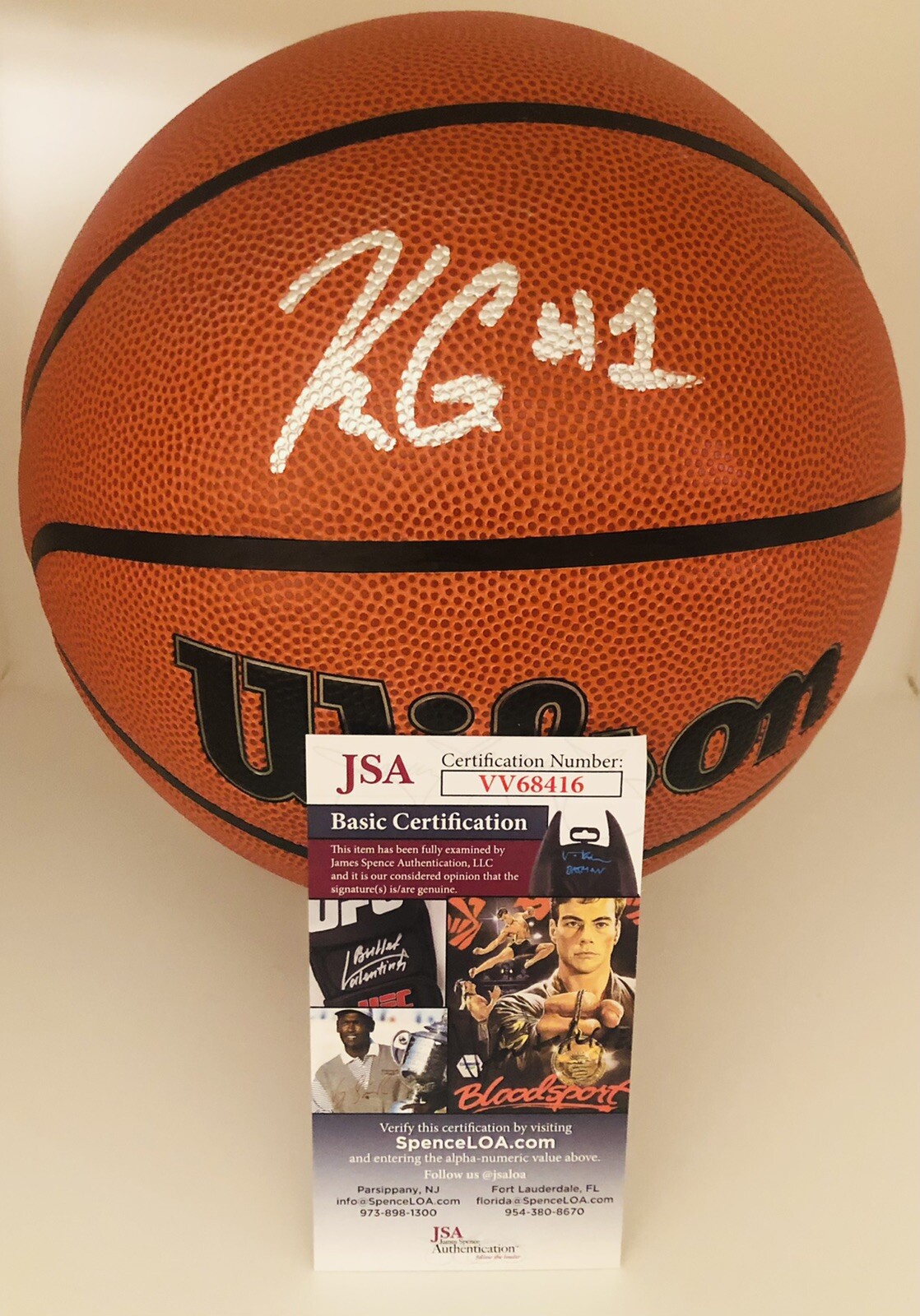KEYONTE GEORGE SIGNED WILSON NBA BASKETBALL UTAH JAZZ BAYLOR BEARS JSA COA