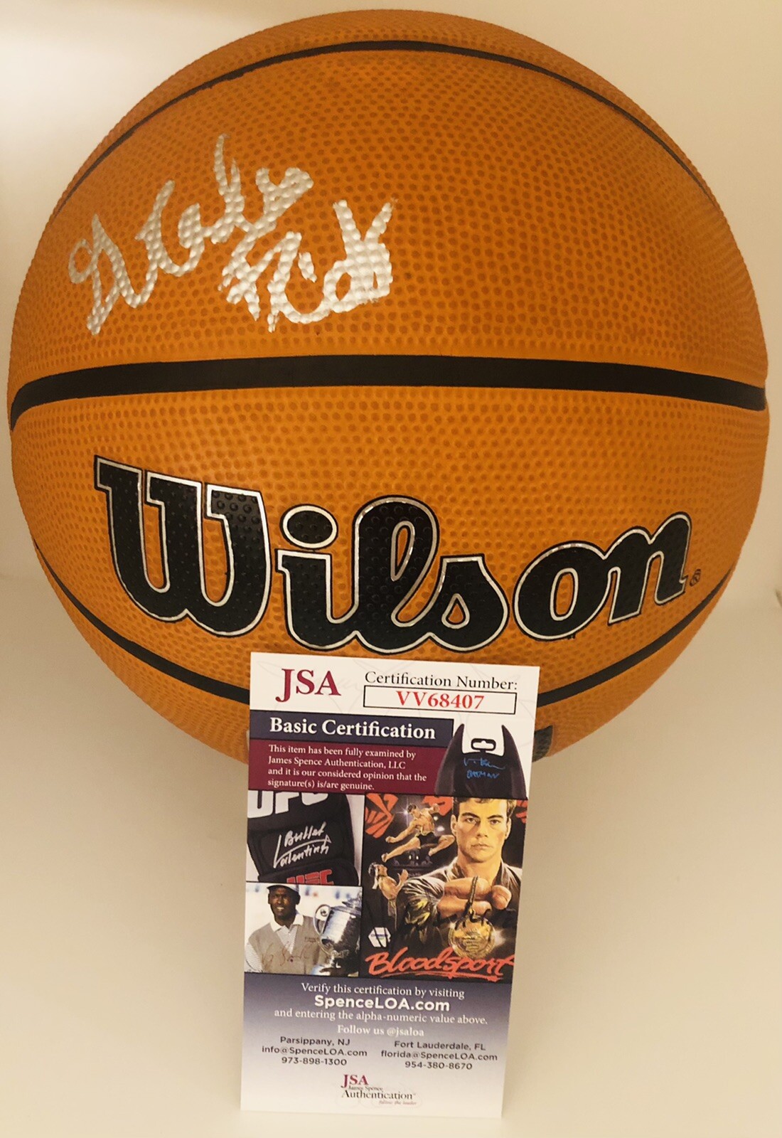 GRADEY DICK SIGNED WILSON NBA BASKETBALL TORONTO RAPTORS KANSAS JAYHAWKS JSA COA