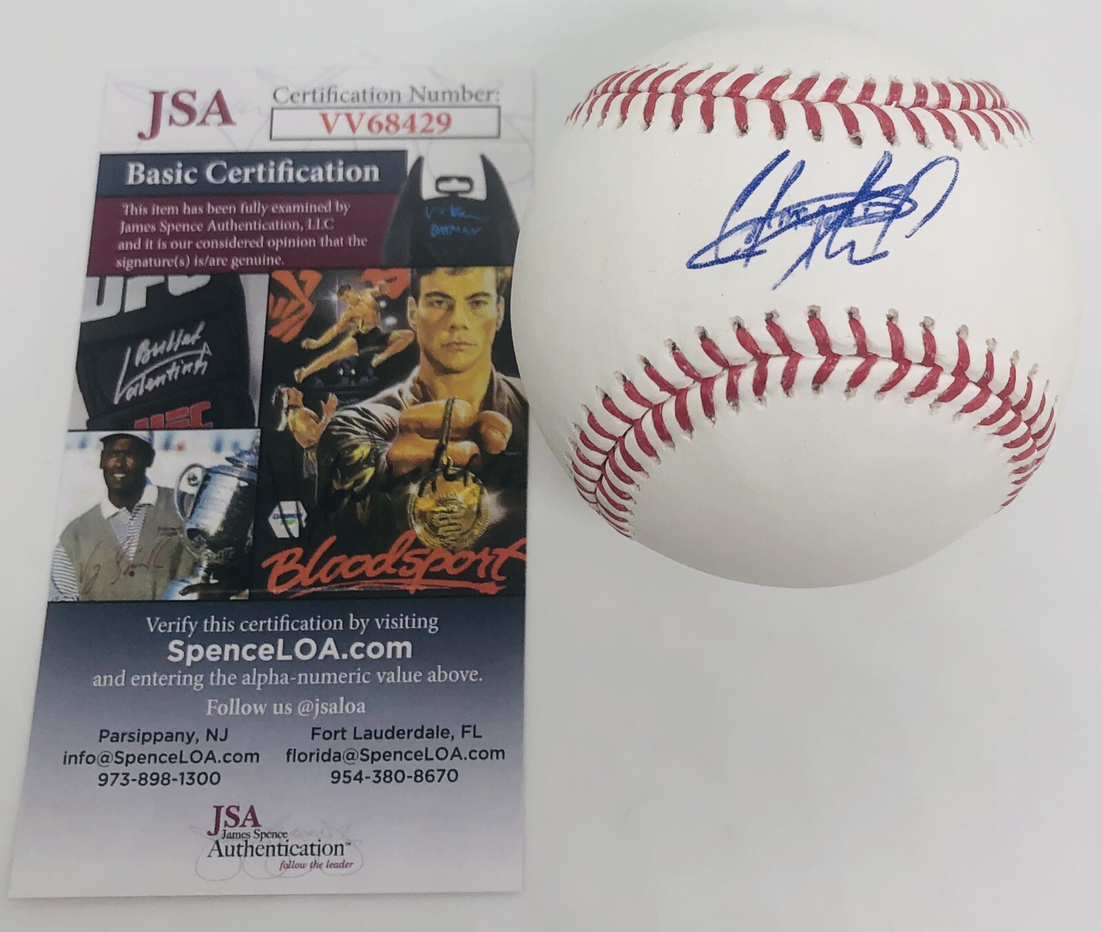 CARLOS COLMENAREZ SIGNED RAWLINGS MLB BASEBALL TAMPA BAY RAYS JSA COA