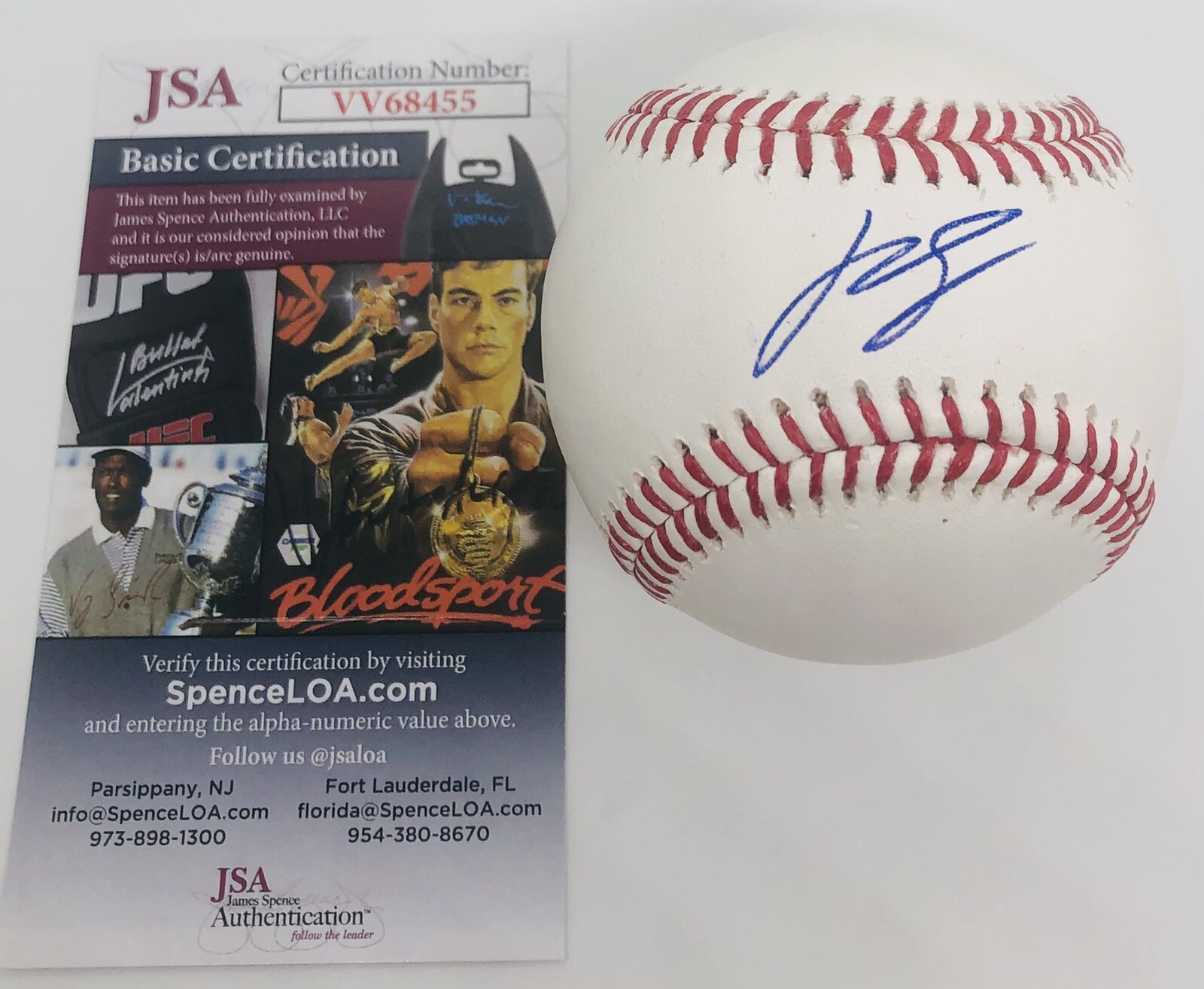 JOSE SALAS SIGNED RAWLINGS MLB BASEBALL MIAMI MARLINS JSA COA