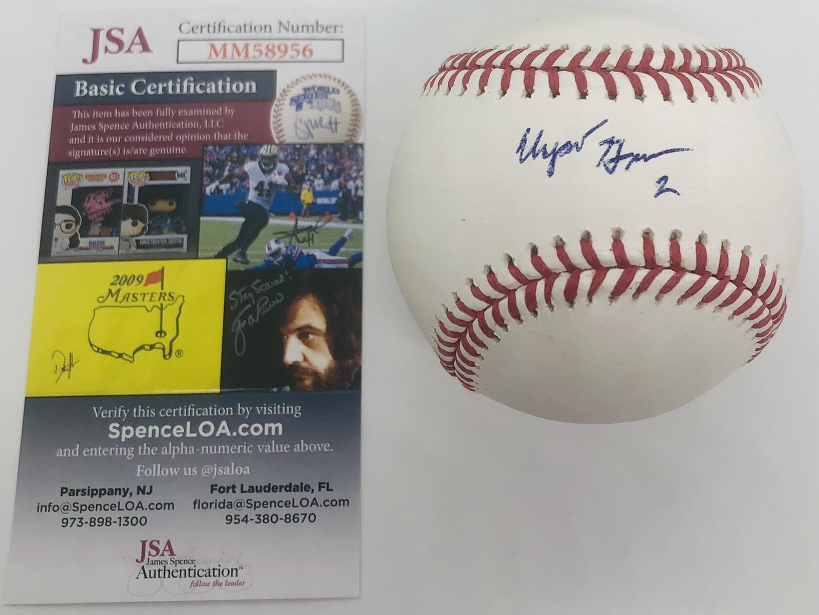 ELIJAH GREEN SIGNED RAWLINGS MLB BASEBALL 2022 TOP DRAFT PICK JSA COA