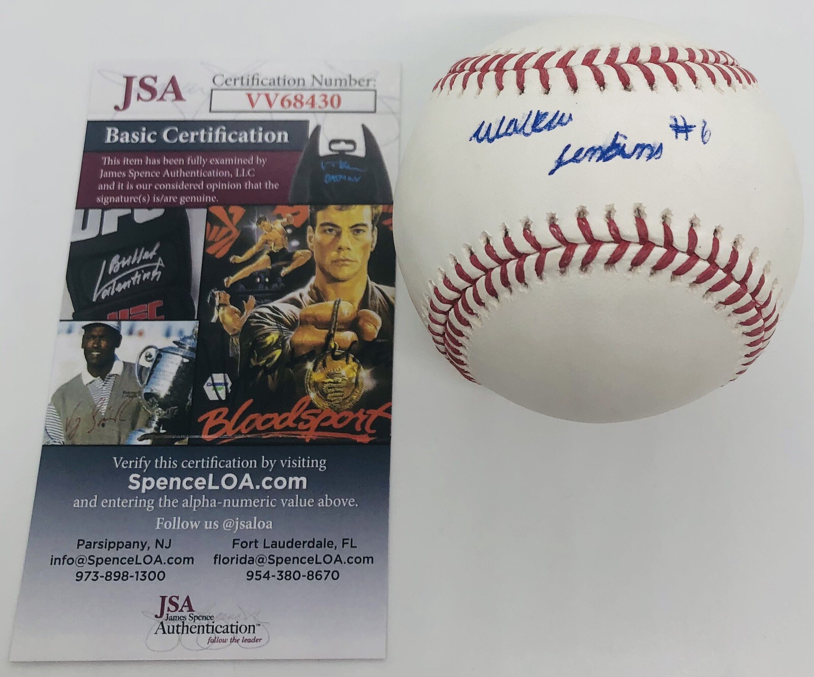 WALKER JENKINS SIGNED RAWLINGS MLB BASEBALL 2023 TOP DRAFT PICK JSA COA