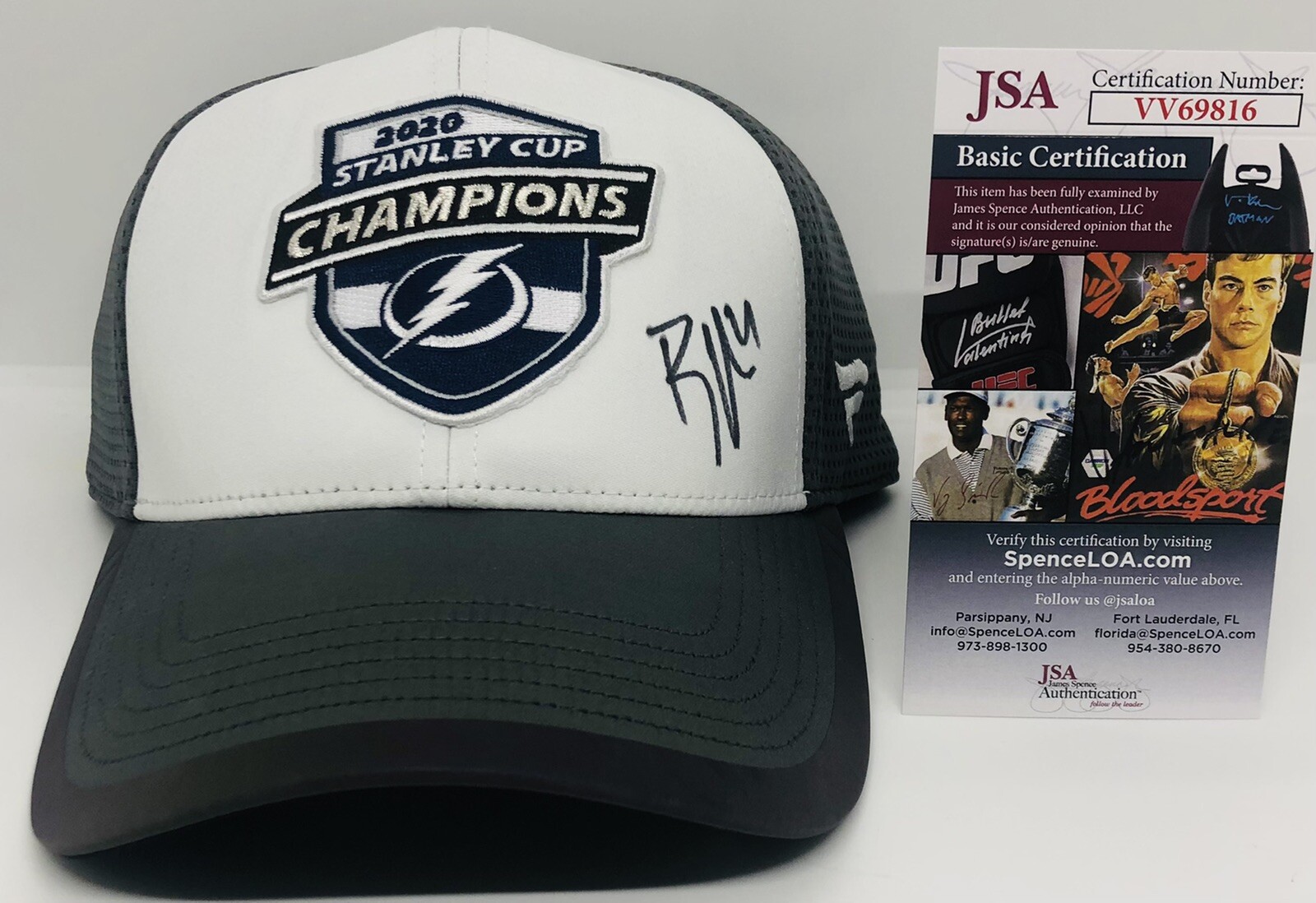 BRAYDEN POINT SIGNED TAMPA BAY LIGHTNING 2020 STANLEY CUP CHAMPIONS HAT JSA COA