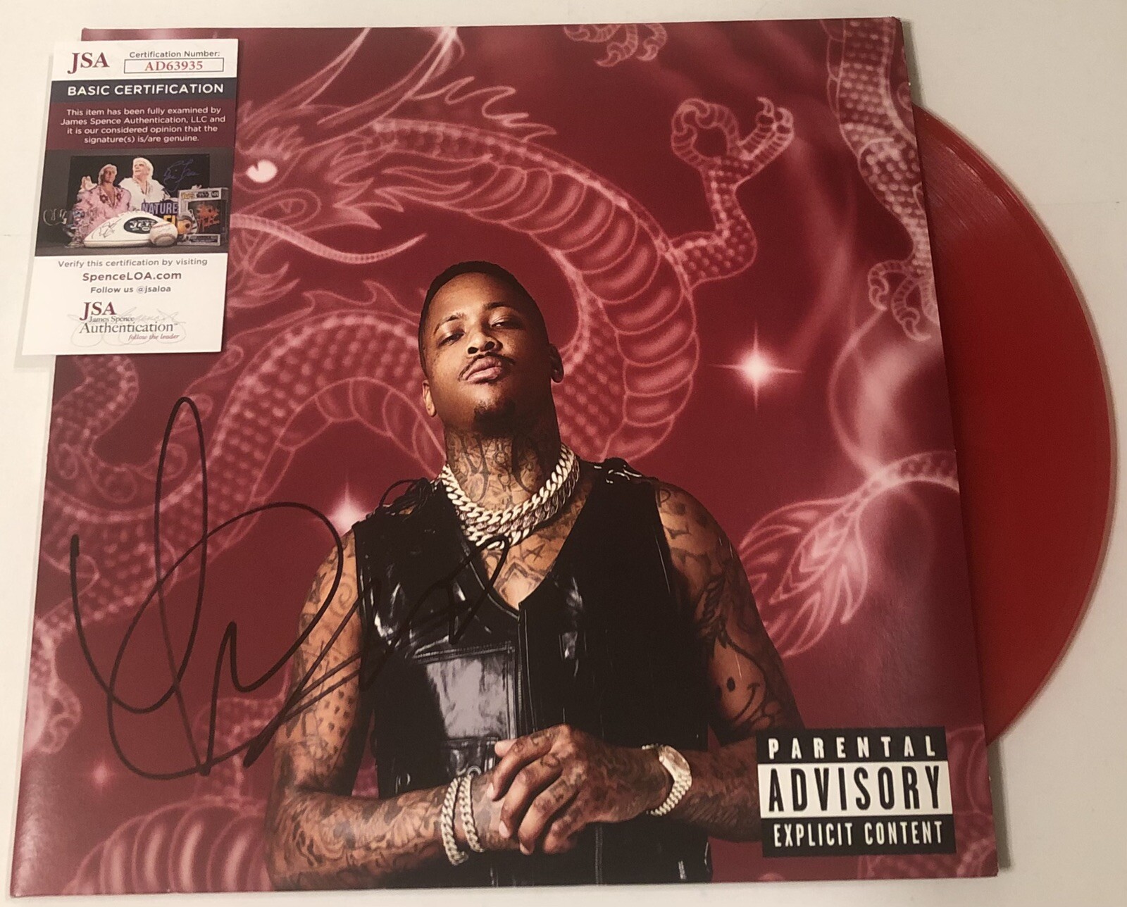 YG RAPPER SIGNED STAY DANGEROUS LP VINYL RECORD ALBUM BIG BANK PROOF JSA COA