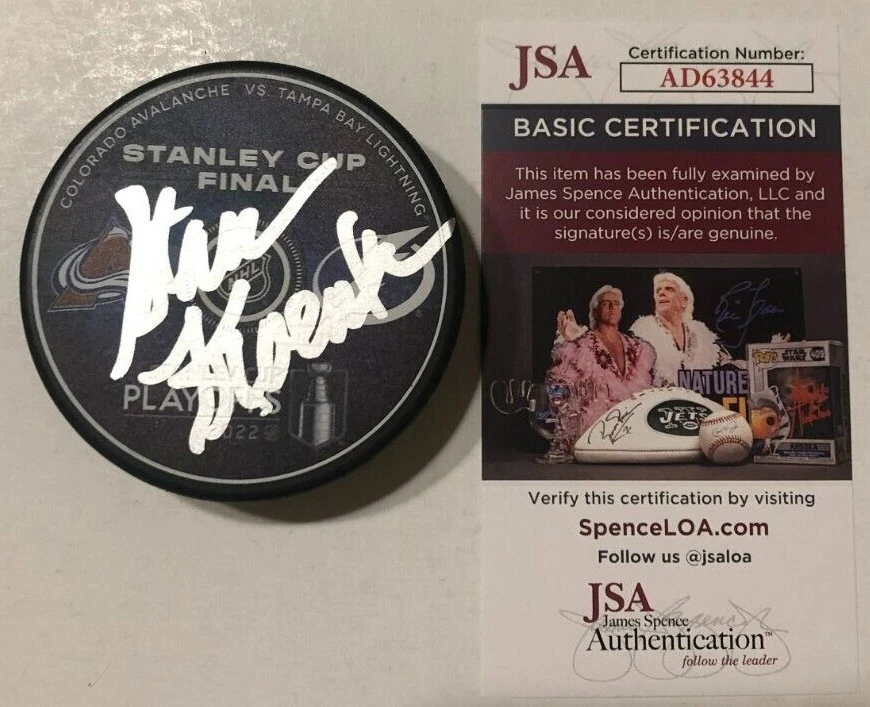 STAN KROENKE SIGNED COLORADO AVALANCHE 2022 STANLEY CUP PUCK W/ CASE JSA COA