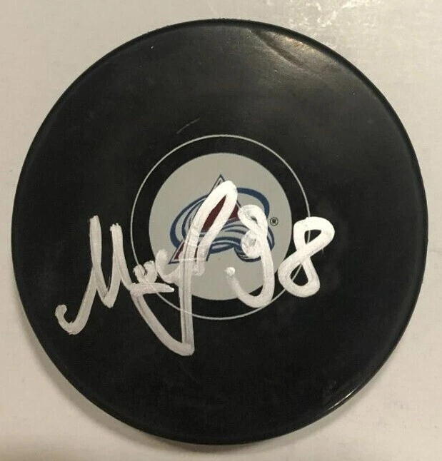 MIKHAIL MALTSEV SIGNED COLORADO AVALANCHE HOCKEY PUCK W CASE COA