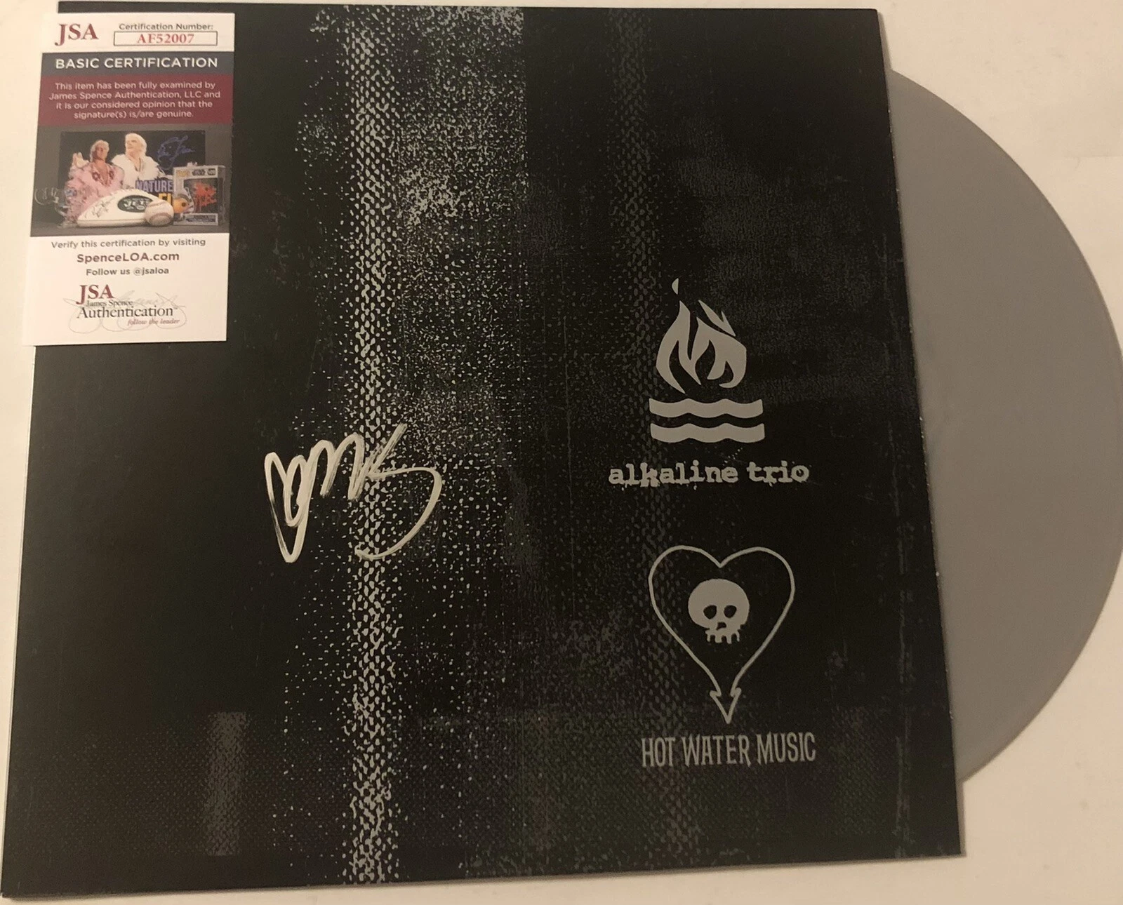 ALKALINE TRIO MATT SKIBA SIGNED HOT WATER MUSIC LP VINYL RECORD ALBUM JSA COA