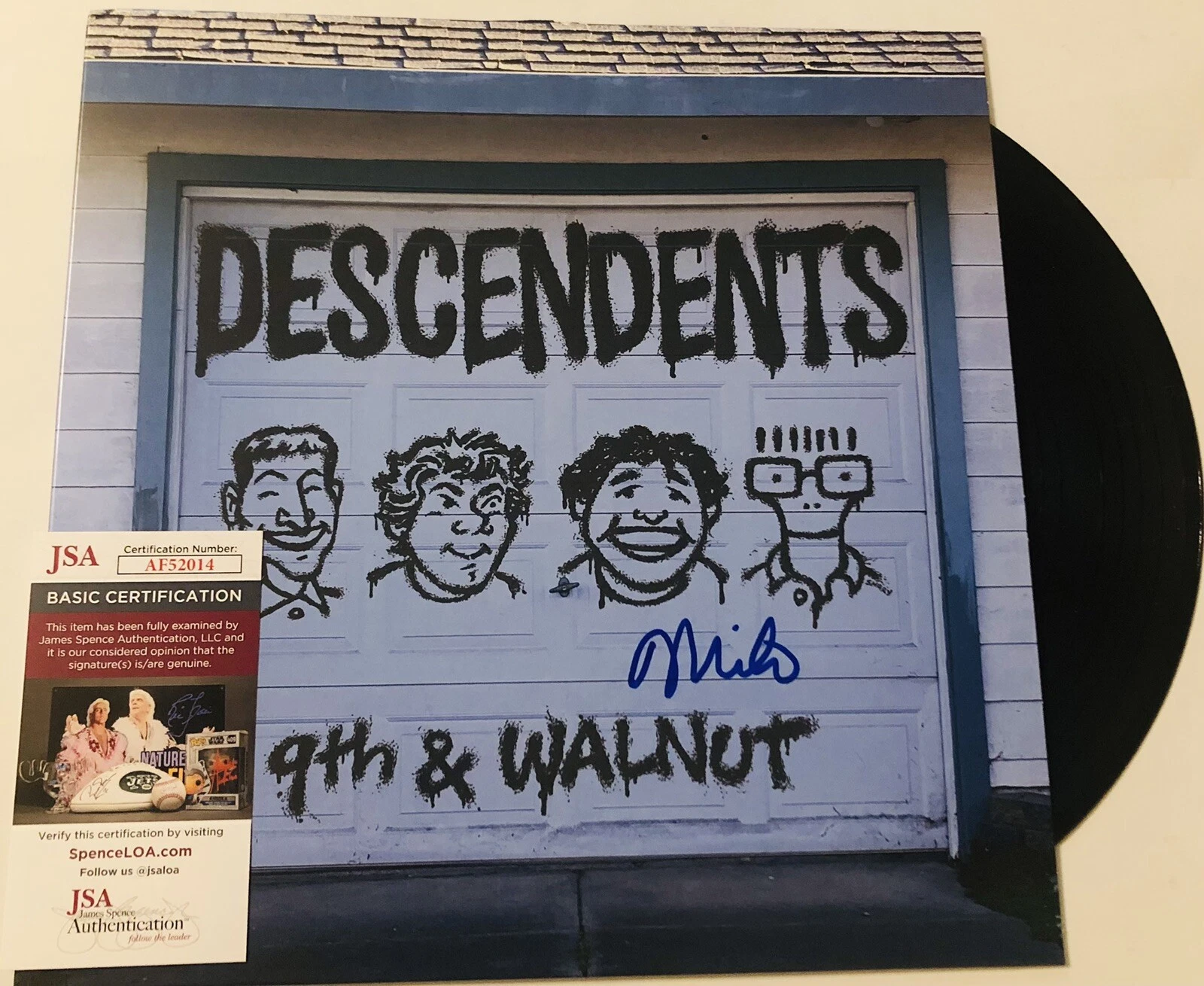 MILO AUKERMAN SIGNED DESCENDENTS 9TH & WALNUT LP VINYL RECORD ALBUM JSA COA
