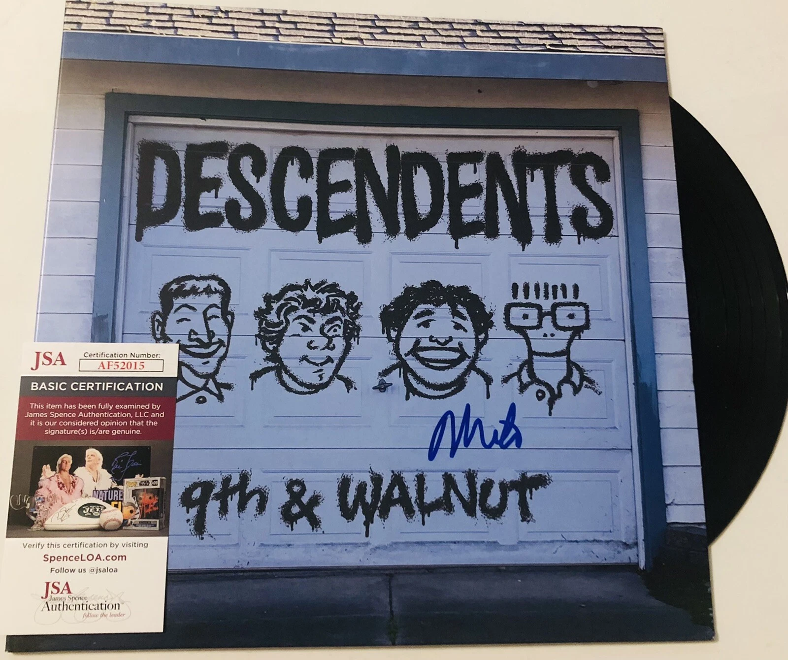 MILO AUKERMAN SIGNED DESCENDENTS 9TH & WALNUT LP VINYL RECORD ALBUM JSA COA