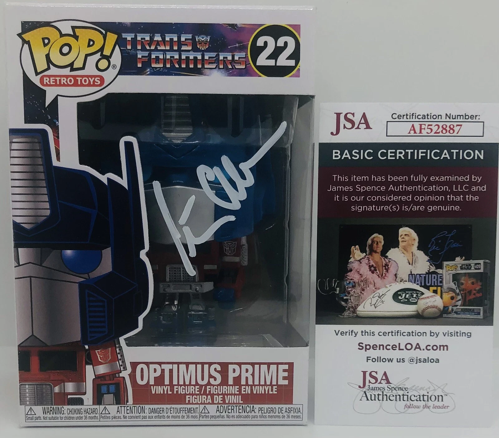 PETER CULLEN SIGNED OPTIMUS PRIME POP FUNKO FIGURE TRANSFORMERS PROOF JSA COA