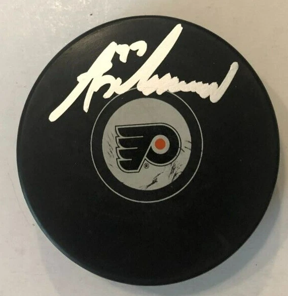ANTHONY DEANGELO SIGNED PHILADELPHIA FLYERS HOCKEY PUCK W/ CASE TONY COA