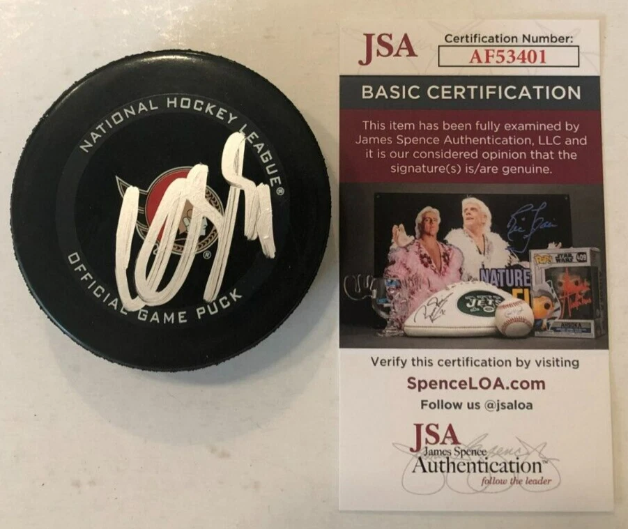 CLAUDE GIROUX SIGNED OTTAWA SENATORS OFFICIAL GAME HOCKEY PUCK W/ CASE JSA COA