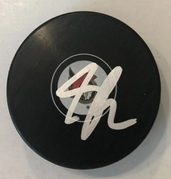 SHANE PINTO SIGNED AUTOGRAPHED OTTAWA SENATORS HOCKEY PUCK W/ CASE COA