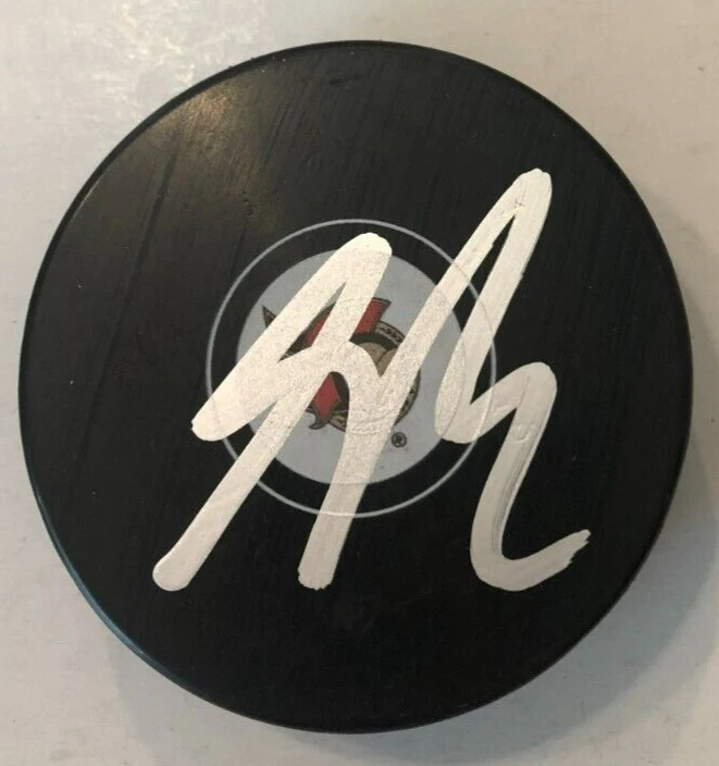 SHANE PINTO SIGNED AUTOGRAPHED OTTAWA SENATORS HOCKEY PUCK W/ CASE COA