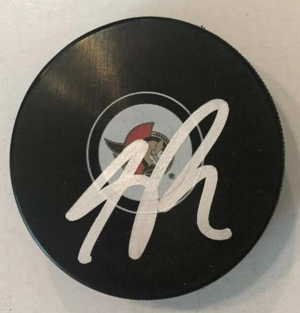 SHANE PINTO SIGNED AUTOGRAPHED OTTAWA SENATORS HOCKEY PUCK W/ CASE COA