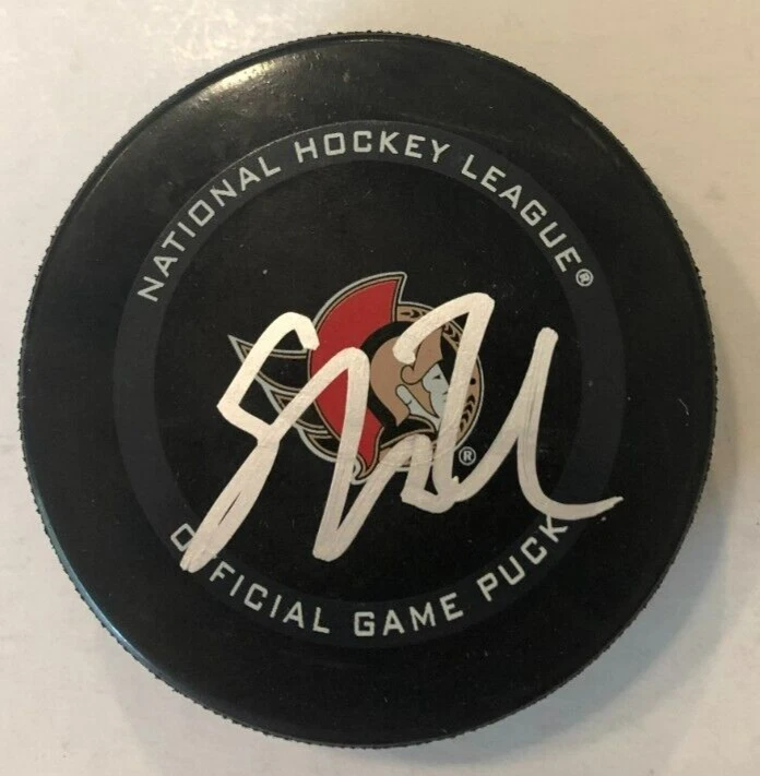 TIM STUTZLE SIGNED AUTOGRAPHED OTTAWA SENATORS GAME HOCKEY PUCK W/ CASE COA