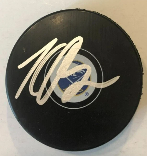KALE CLAGUE SIGNED AUTOGRAPHED BUFFALO SABRES HOCKEY PUCK W/ CASE COA