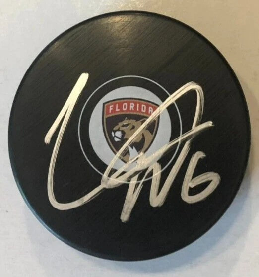 COLIN WHITE SIGNED AUTOGRAPHED FLORIDA PANTHERS HOCKEY PUCK W/ CASE COA