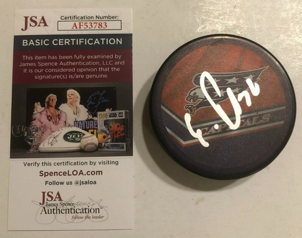 EVGENY KUZNETSOV SIGNED WASHINGTON CAPITALS HOCKEY PUCK W/ CASE JSA COA