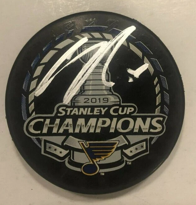 COLTON PARAYKO SIGNED ST LOUIS BLUES 2019 STANLEY CUP HOCKEY PUCK W/ CASE COA
