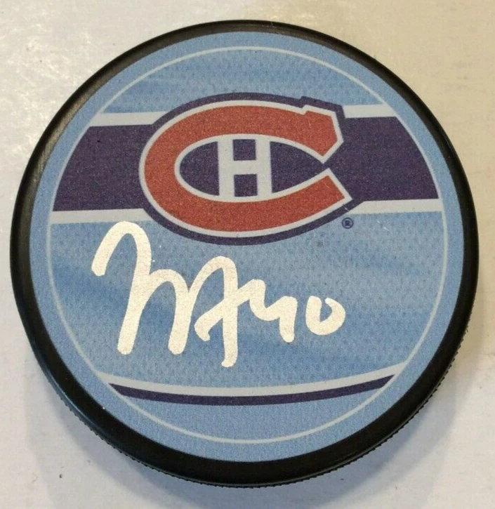 JOEL ARMIA SIGNED MONTREAL CANADIENS REVERSE RETRO HOCKEY PUCK W/ CASE COA