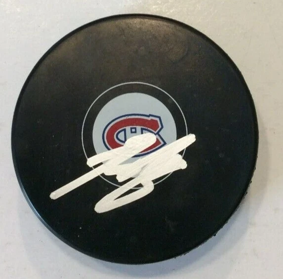 BRENDAN GALLAGHER SIGNED MONTREAL CANADIENS HOCKEY PUCK W/ CASE COA